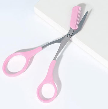 Stainless Steel Eyebrow Shaping Cut Scissors Comb Hair Remover